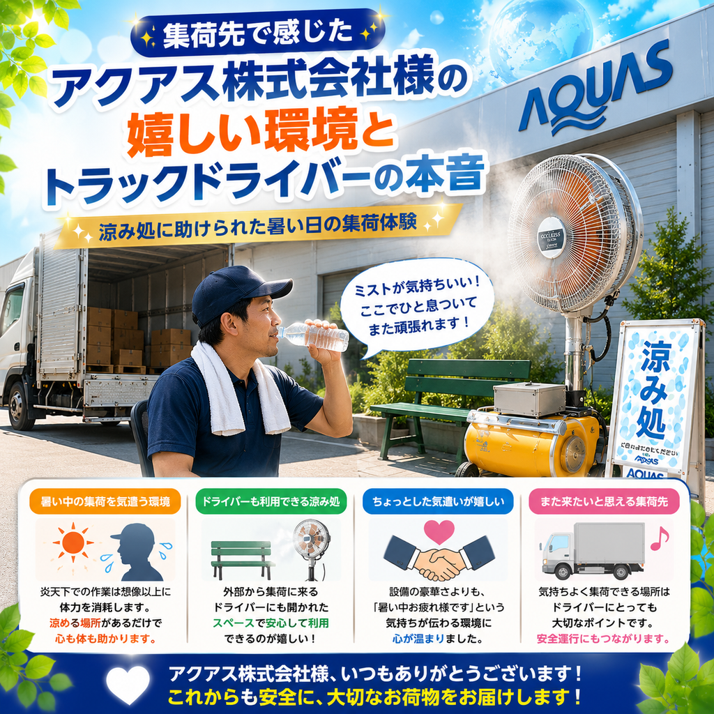 霧のいけうち　涼み処　集荷先　トラックドライバー