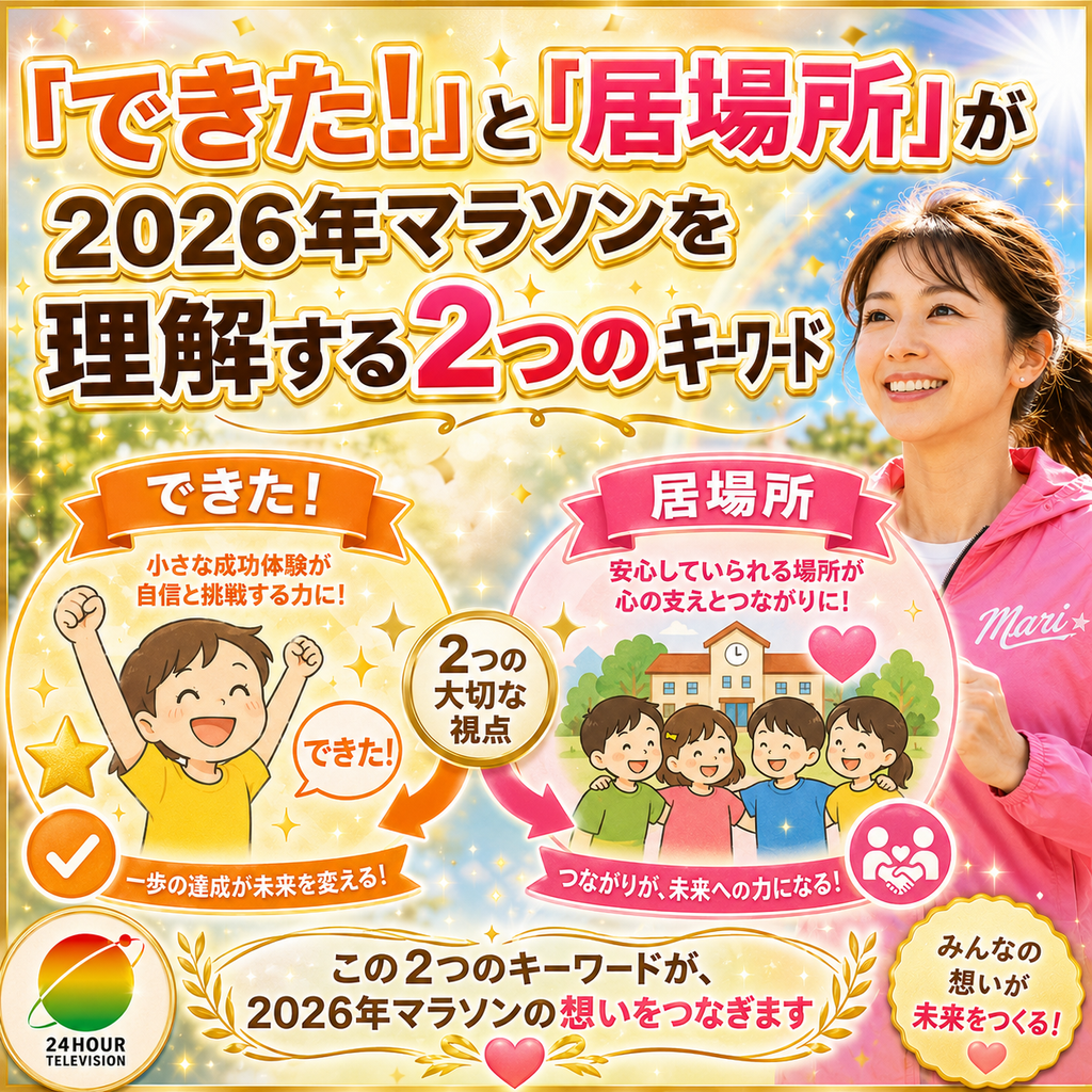 「できた!」と「居場所」が2026年マラソンを理解する2つのキーワード