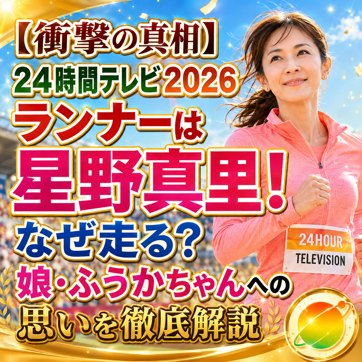 【衝撃の真相】24時間テレビ2026ランナーは星野真里！なぜ走る？娘・ふうかちゃんへの思いを徹底解説