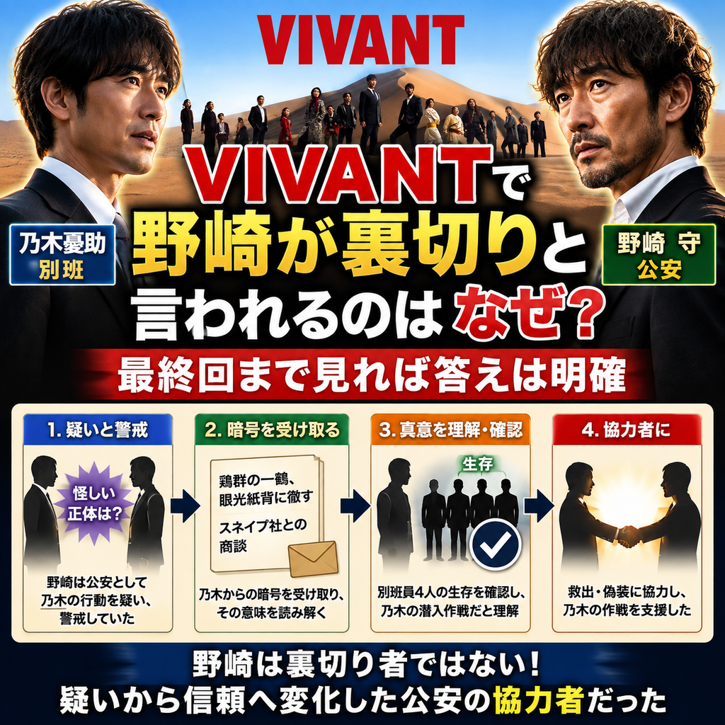 VIVANT 野崎 裏切り なぜ