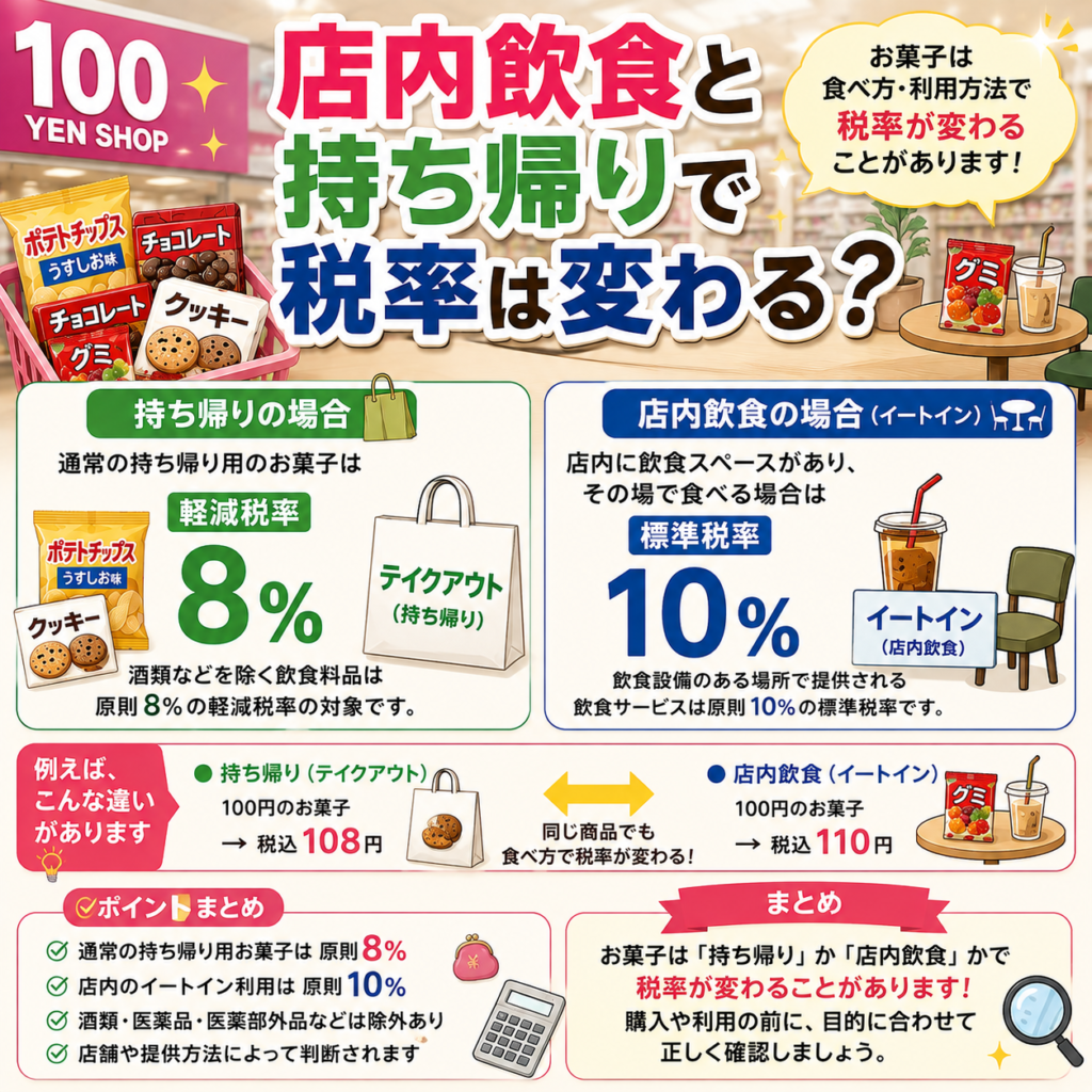 100均お菓子の消費税